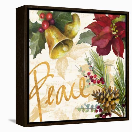 Christmas Poinsettia II-Lanie Loreth-Framed Stretched Canvas