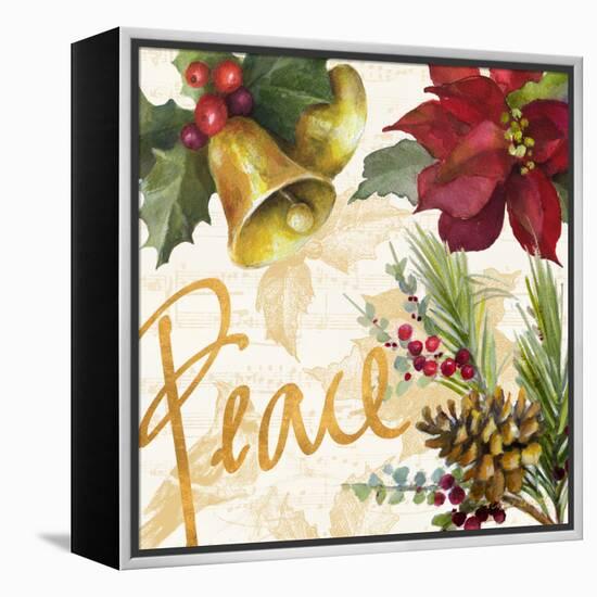 Christmas Poinsettia II-Lanie Loreth-Framed Stretched Canvas