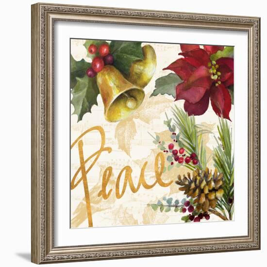 Christmas Poinsettia II-Lanie Loreth-Framed Premium Giclee Print