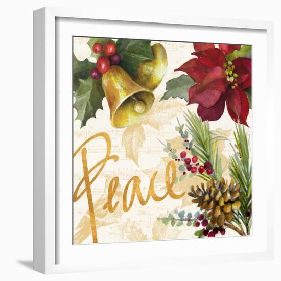 Christmas Poinsettia II-Lanie Loreth-Framed Premium Giclee Print