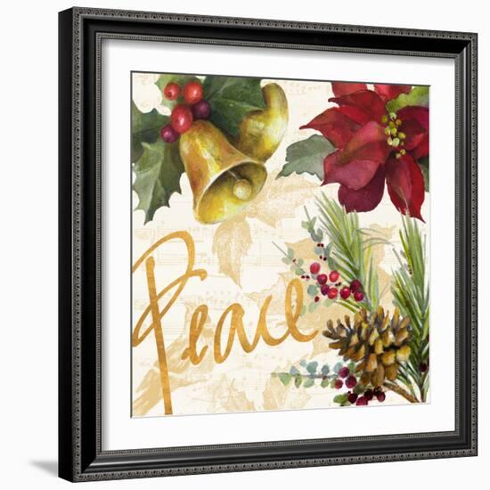 Christmas Poinsettia II-Lanie Loreth-Framed Premium Giclee Print