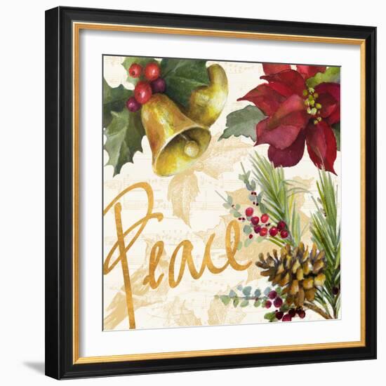 Christmas Poinsettia II-Lanie Loreth-Framed Premium Giclee Print