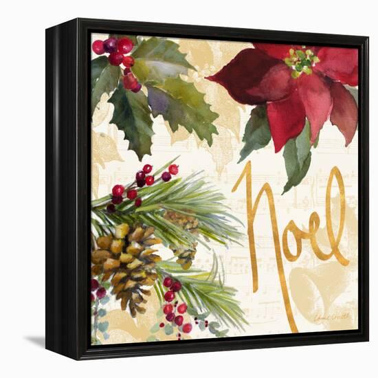 Christmas Poinsettia III-Lanie Loreth-Framed Stretched Canvas