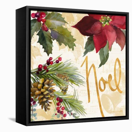 Christmas Poinsettia III-Lanie Loreth-Framed Stretched Canvas