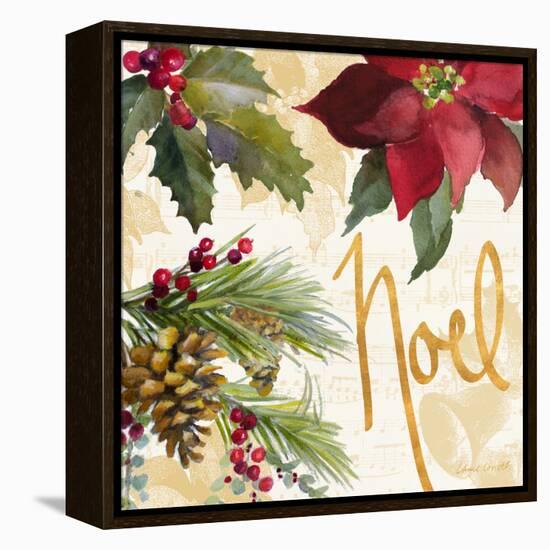 Christmas Poinsettia III-Lanie Loreth-Framed Stretched Canvas