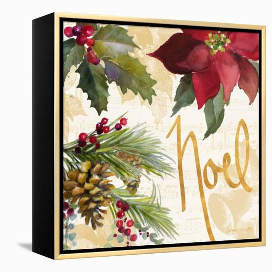 Christmas Poinsettia III-Lanie Loreth-Framed Stretched Canvas