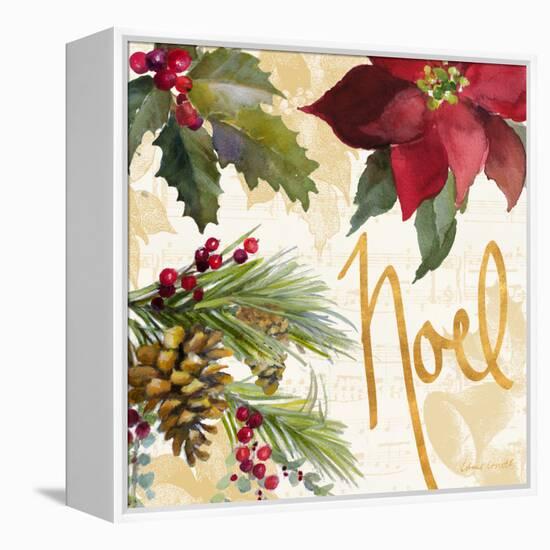 Christmas Poinsettia III-Lanie Loreth-Framed Stretched Canvas