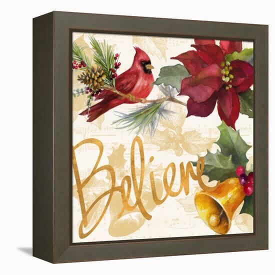 Christmas Poinsettia IV-Lanie Loreth-Framed Stretched Canvas