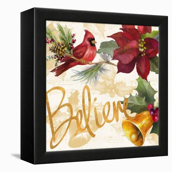 Christmas Poinsettia IV-Lanie Loreth-Framed Stretched Canvas