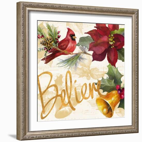 Christmas Poinsettia IV-Lanie Loreth-Framed Premium Giclee Print