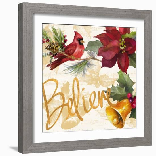 Christmas Poinsettia IV-Lanie Loreth-Framed Premium Giclee Print