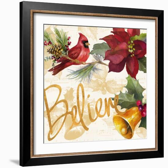 Christmas Poinsettia IV-Lanie Loreth-Framed Premium Giclee Print