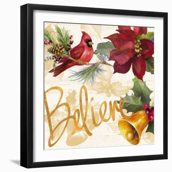 Christmas Poinsettia IV-Lanie Loreth-Framed Premium Giclee Print