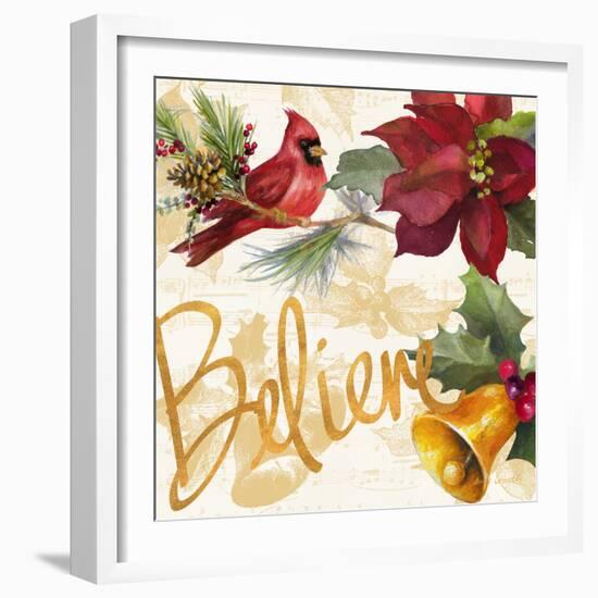 Christmas Poinsettia IV-Lanie Loreth-Framed Premium Giclee Print