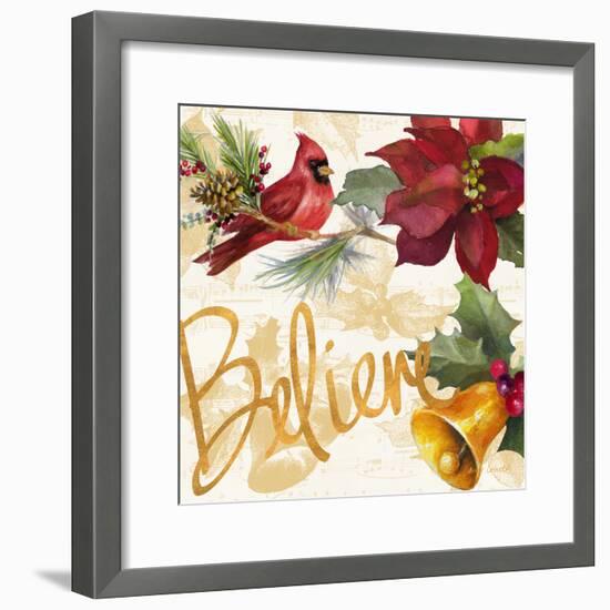 Christmas Poinsettia IV-Lanie Loreth-Framed Art Print