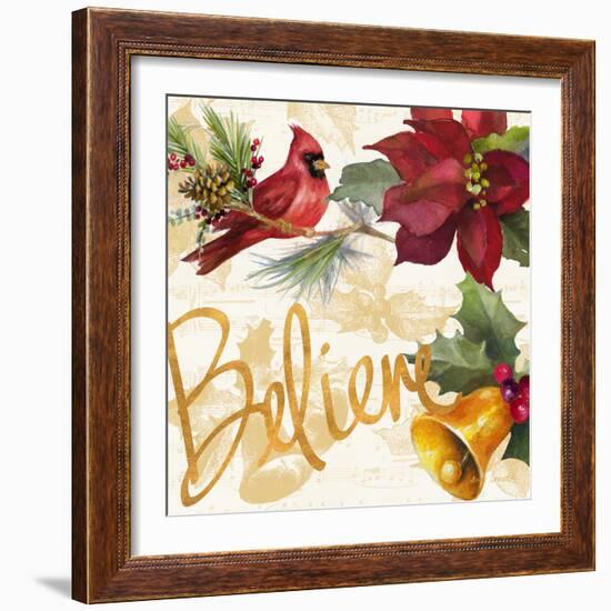 Christmas Poinsettia IV-Lanie Loreth-Framed Art Print