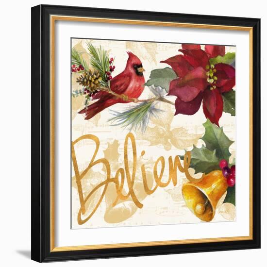 Christmas Poinsettia IV-Lanie Loreth-Framed Art Print