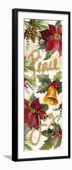 Christmas Poinsettia Panel II-Lanie Loreth-Framed Art Print