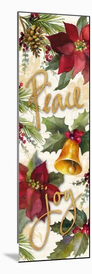 Christmas Poinsettia Panel II-Lanie Loreth-Mounted Art Print