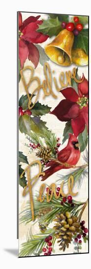 Christmas Poinsettia Panel III-Lanie Loreth-Mounted Art Print