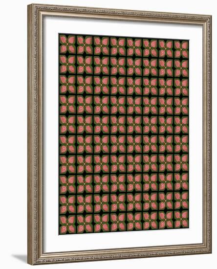 Christmas Pontsettia Repeat-Cyndi Lou-Framed Giclee Print