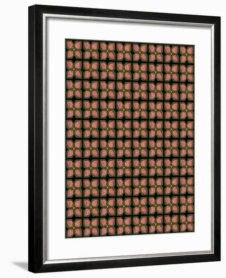 Christmas Pontsettia Repeat-Cyndi Lou-Framed Giclee Print