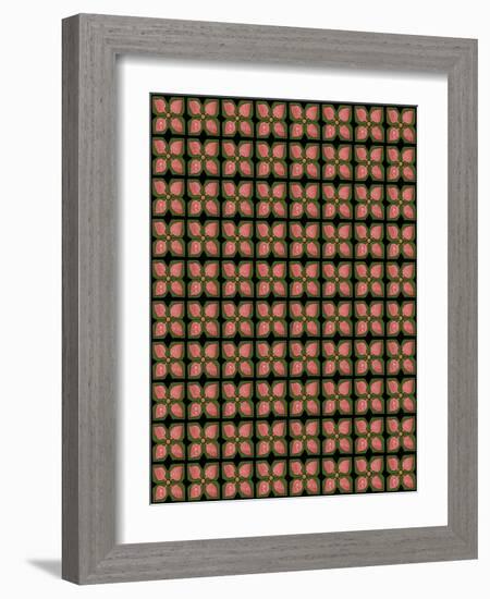 Christmas Pontsettia Repeat-Cyndi Lou-Framed Giclee Print