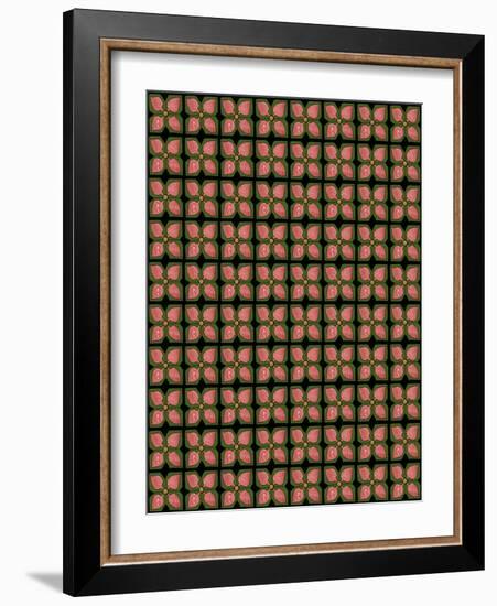 Christmas Pontsettia Repeat-Cyndi Lou-Framed Giclee Print