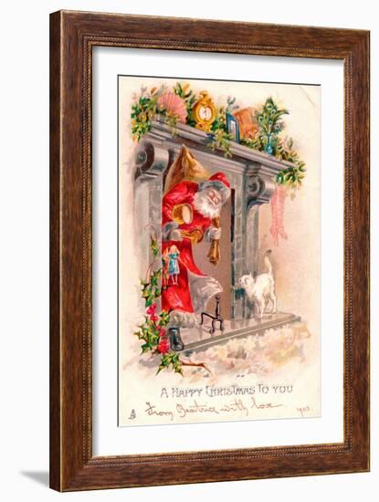 Christmas Postcard, 1903-English School-Framed Giclee Print