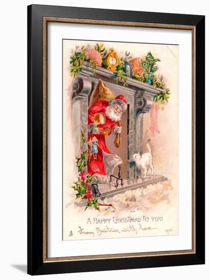 Christmas Postcard, 1903-English School-Framed Giclee Print