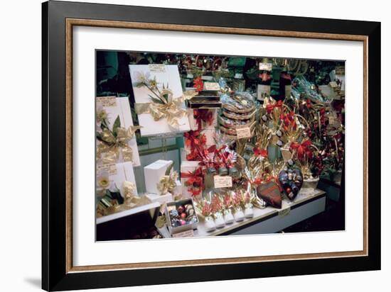 Christmas Presents in a Shop Window, Paris, France-Peter Thompson-Framed Photographic Print