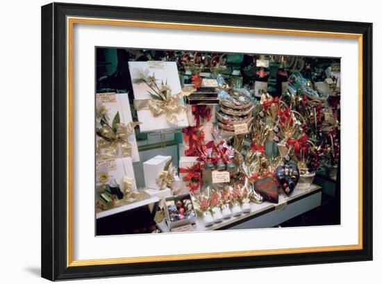 Christmas Presents in a Shop Window, Paris, France-Peter Thompson-Framed Photographic Print