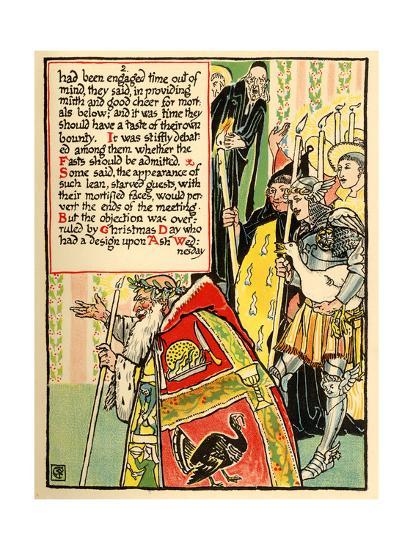 Christmas Procession With Priest Followed By Candle Bearers Art Print Walter Crane Art Com
