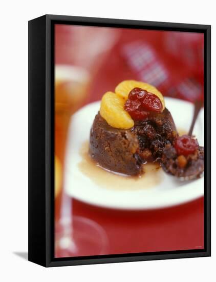 Christmas Pudding, Decorated with Clementine and Cranberries-Jean Cazals-Framed Premier Image Canvas