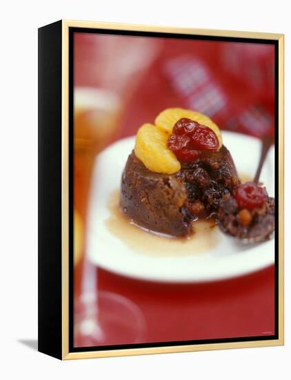 Christmas Pudding, Decorated with Clementine and Cranberries-Jean Cazals-Framed Premier Image Canvas