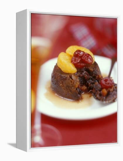 Christmas Pudding, Decorated with Clementine and Cranberries-Jean Cazals-Framed Premier Image Canvas