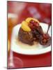 Christmas Pudding, Decorated with Clementine and Cranberries-Jean Cazals-Mounted Photographic Print