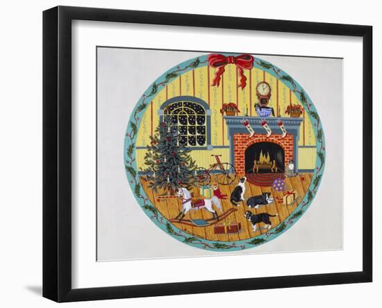 Christmas Puppies-Susan Henke Fine Art-Framed Giclee Print