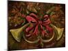 Christmas Red Ribbon-Jodi Monahan-Mounted Art Print