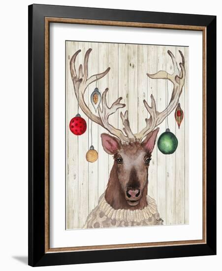 Christmas Reindeer II-Elizabeth Medley-Framed Art Print