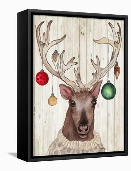 Christmas Reindeer II-Elizabeth Medley-Framed Stretched Canvas