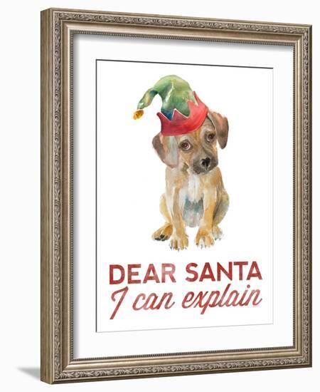 Christmas Retriever Puppy I-Lanie Loreth-Framed Art Print