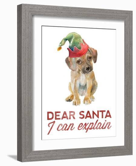 Christmas Retriever Puppy I-Lanie Loreth-Framed Art Print