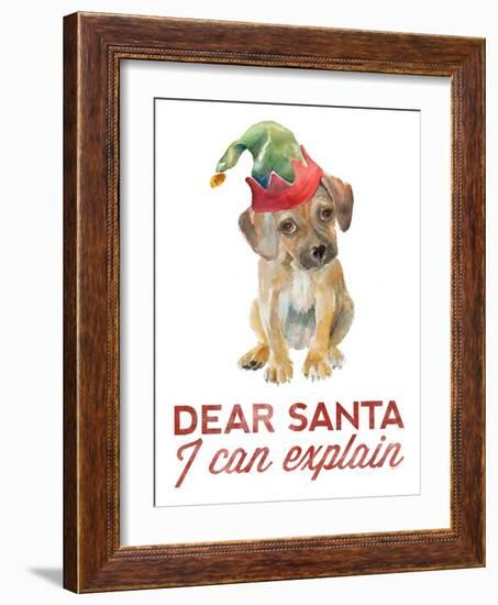 Christmas Retriever Puppy I-Lanie Loreth-Framed Art Print