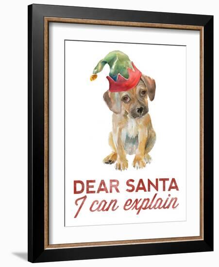 Christmas Retriever Puppy I-Lanie Loreth-Framed Art Print