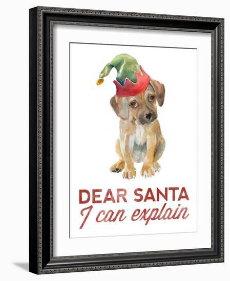 Christmas Retriever Puppy I-Lanie Loreth-Framed Art Print