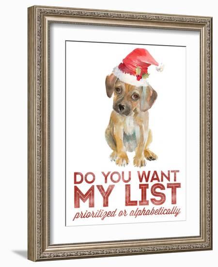 Christmas Retriever Puppy II-Lanie Loreth-Framed Art Print