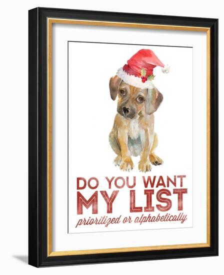 Christmas Retriever Puppy II-Lanie Loreth-Framed Art Print