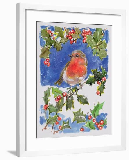 Christmas Robin, 1996-Diane Matthes-Framed Giclee Print