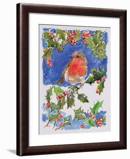 Christmas Robin, 1996-Diane Matthes-Framed Giclee Print